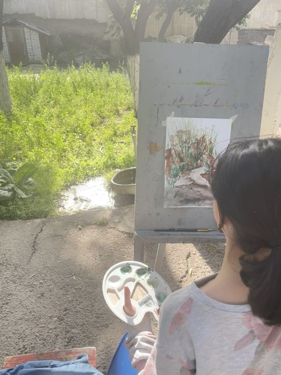 За каждым достижением — практика. Рисую с натуры на открытом воздухе.