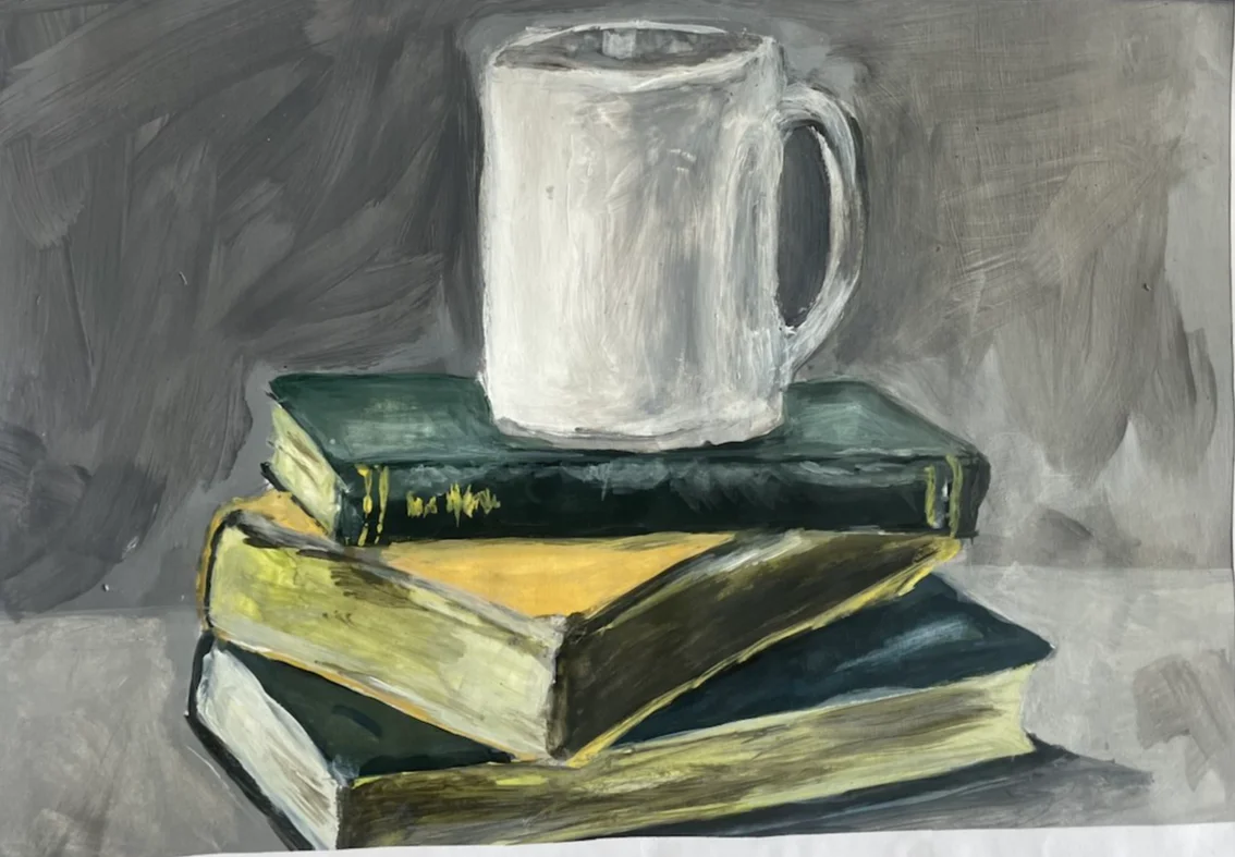 Кружка и книги